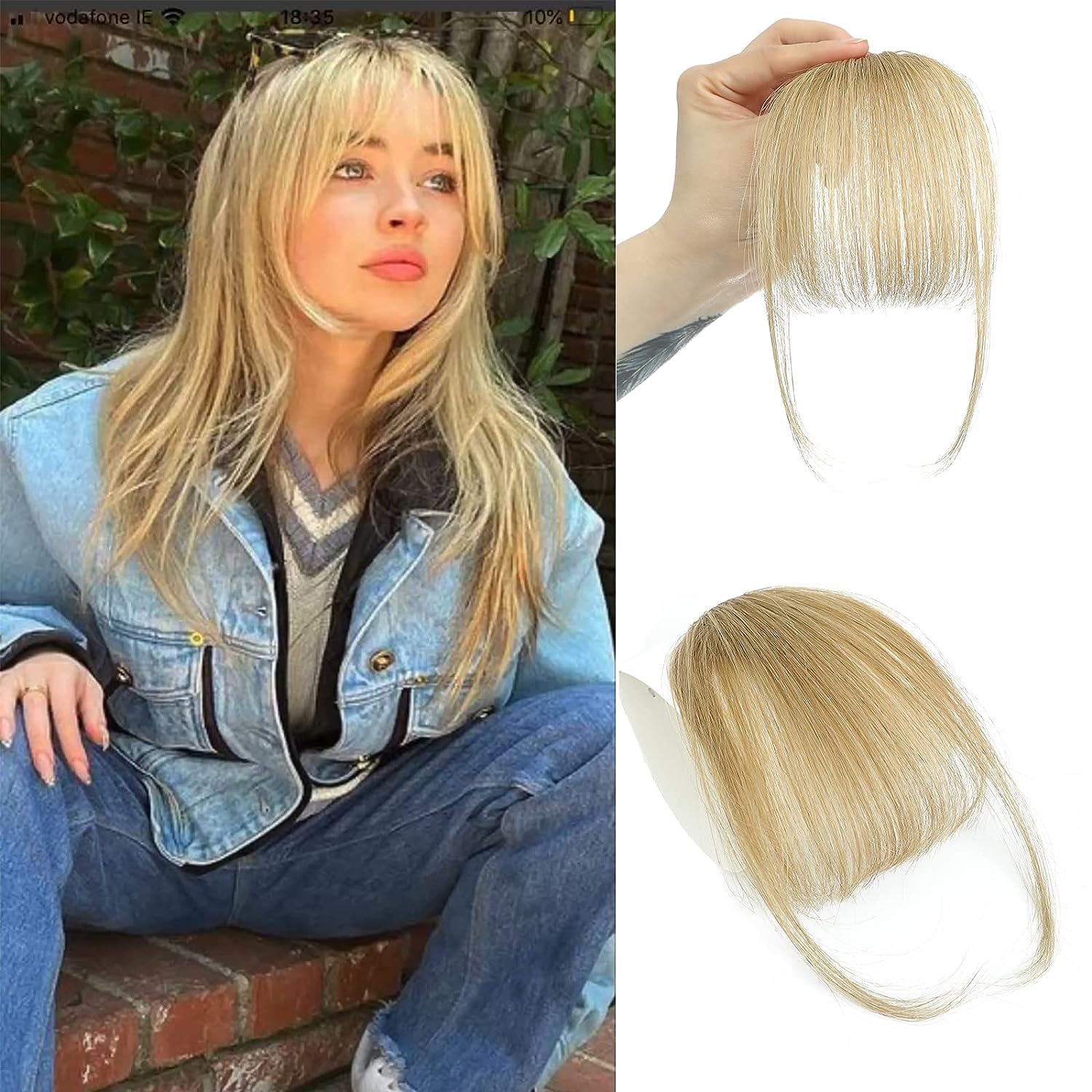 Seamless Clip In Hair Extensions Human Hair - 100% cabelo humano fino franja clipe