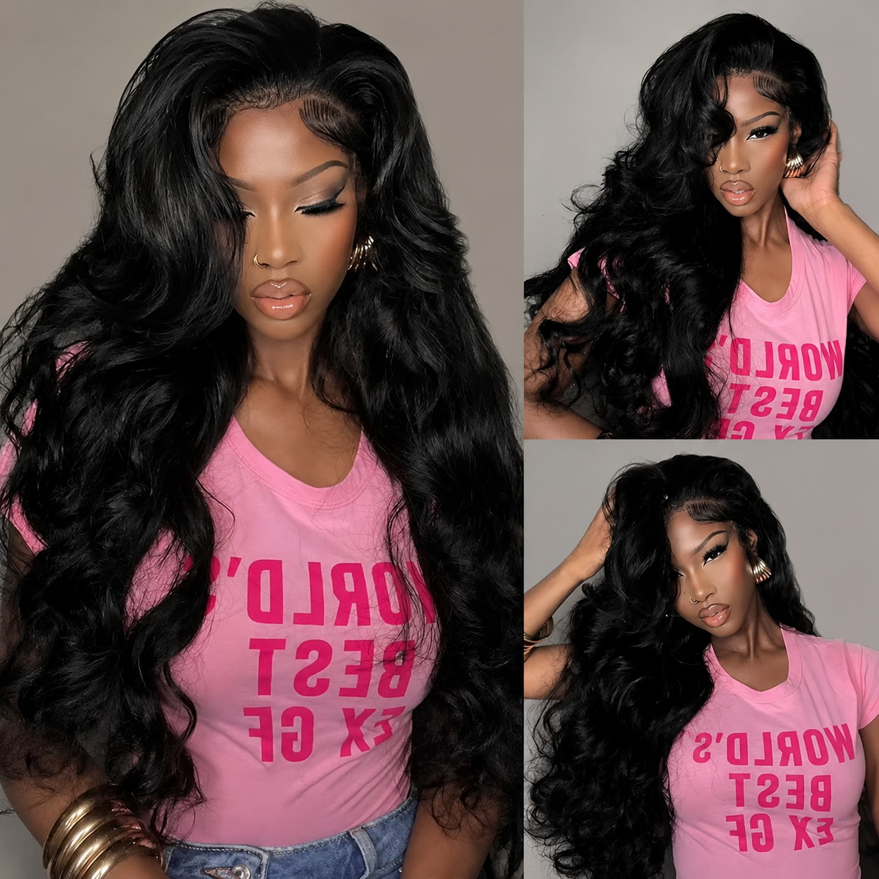 Hd Lace Frontal Wig Human Hair Pre Plucked - Perucas de Cabelo Humano Frontal com