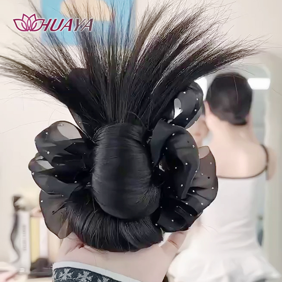 Grampo de garra sintética exte - Claw Clip Messy Bun Hair Piece avaliação e preço