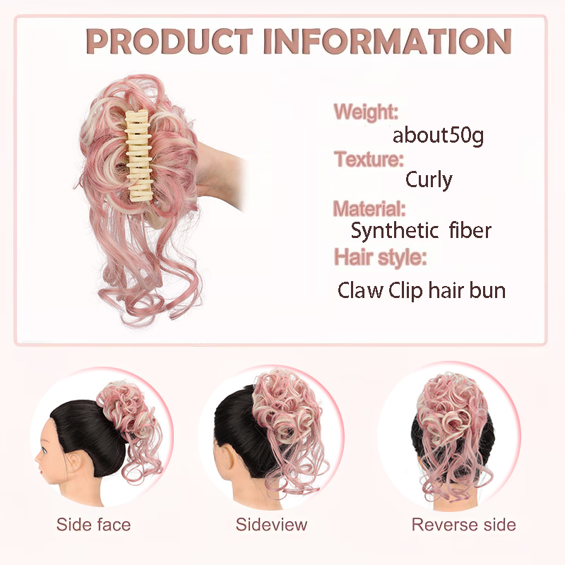 Coque de cabelo com presilha,  - Claw Clip Messy Bun Hair Piece avaliação e preço