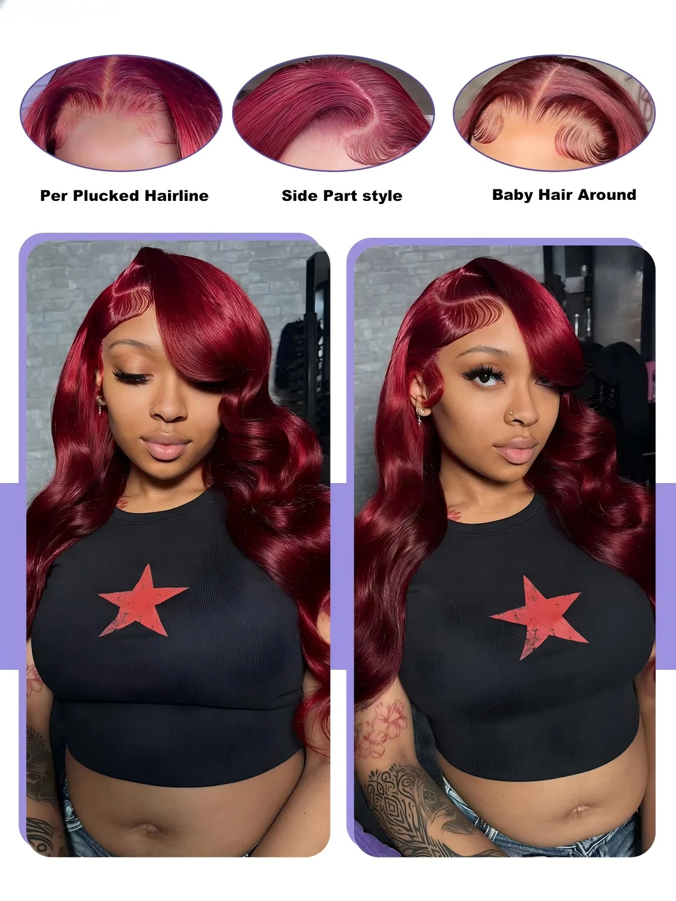 Peruca com frente de renda, co - Hd Lace Frontal Wig Human Hair Pre Plucked avaliação e preço