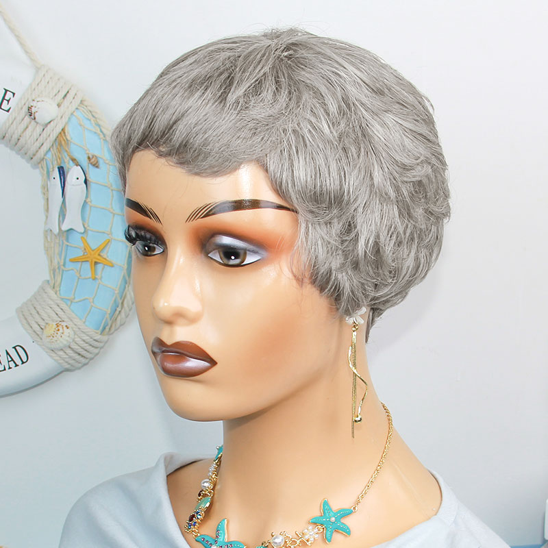Perucas de cabelo humano curto - Short Pixie Cut Wig Human Hair Cheap avaliação e preço