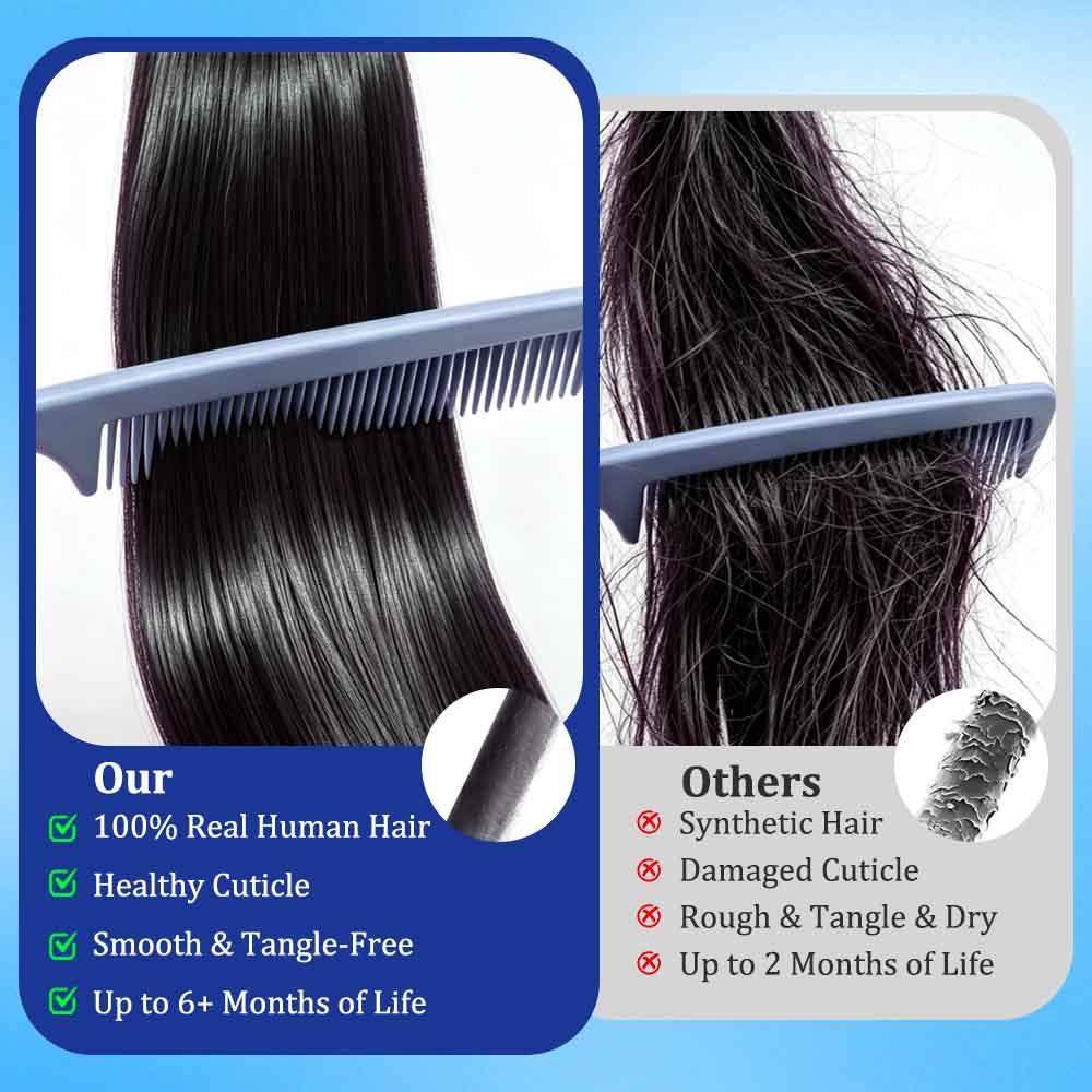 63 peças/3 pacotes de extensõe - Invisible Tape In Extensions Real Hair avaliação e preço